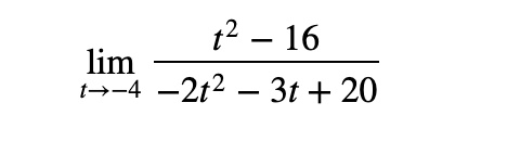 t2 16 lim 7 4 2t2 3t 20 94933