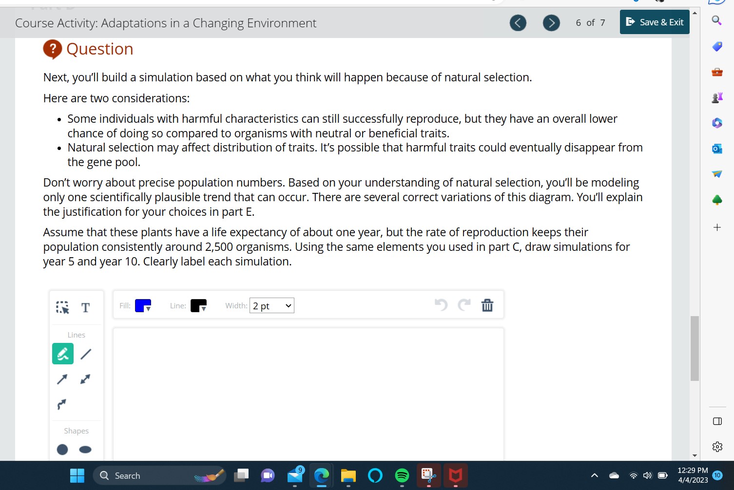 SOLVED: Course Activity: Adaptations in a Changing Environment ...