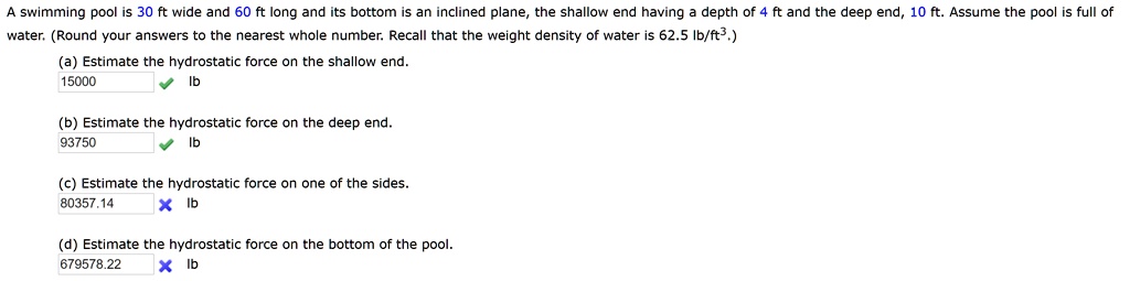 SOLVED: swimming pool is 30 ft wide and 60 ft long and its bottom ...