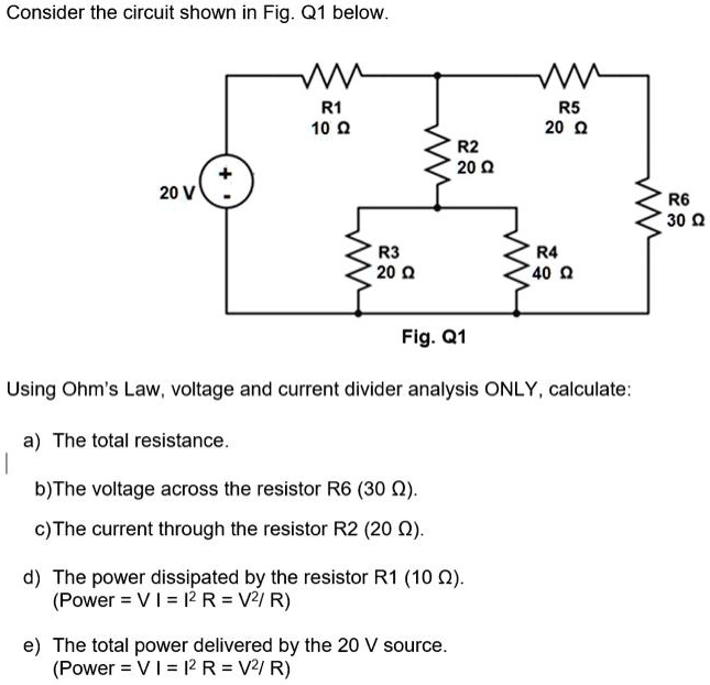 consider the circuit shown in fig q1 below r1 10 0 rs 20 r2 20 0 20 v ...