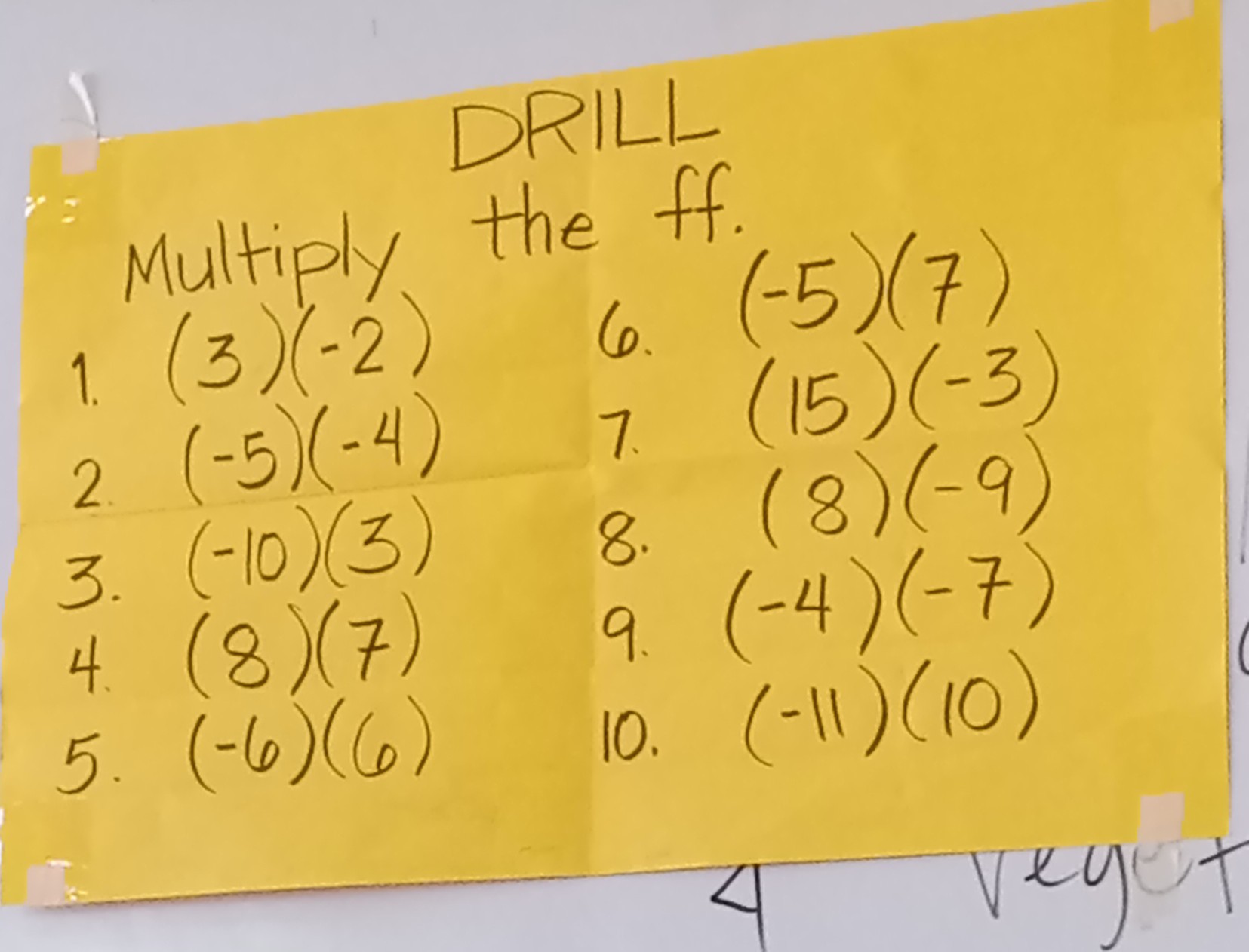 SOLVED DRILL Multiply The Ff 1 3 2 6 5 7 2 5 4 7 15
