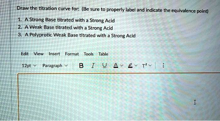 On the polyprotic weak acid/strong base titration curve below, label the following points.