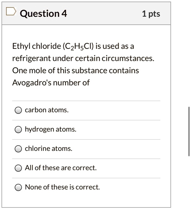 Ethyl chloride (C2H5Cl) is used as a refrigerant under certain