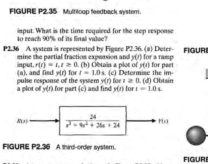 FIGURE P2.35 Multiloop feedback system. input. What is the time ...