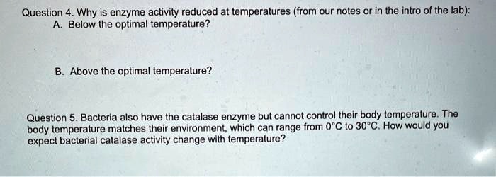catalase enzyme optimum temperature