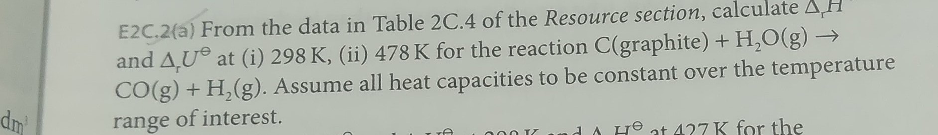 E2C.2(a) From the data in Table 2 C. 4 of the Resource section ...