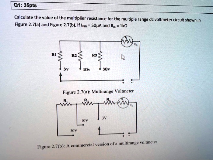 SOLVED Calculate the value of the multiplier resistance for the