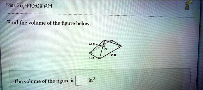 find the volume of the figure below 3mm 9.7 mm 7.2 mm