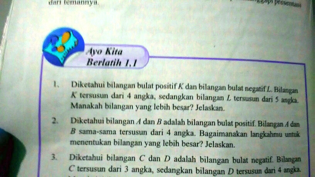 SOLVED: Diketahui Bilangan Bulat Positif K Dan Bilangan Bulat Negatif L ...