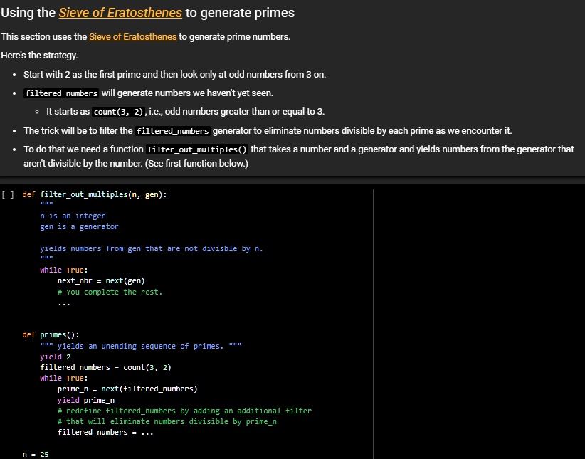 python generator primes with filter using the sieve of eratosthenes to ...