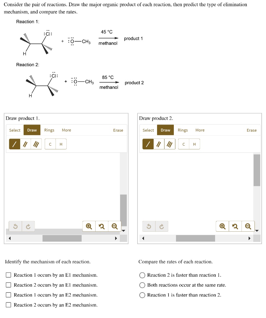 Consider The Pair Of Reactions Draw The Neutral Organic Products SOLVED: Consider the pair of reactions_ Draw the major organie product