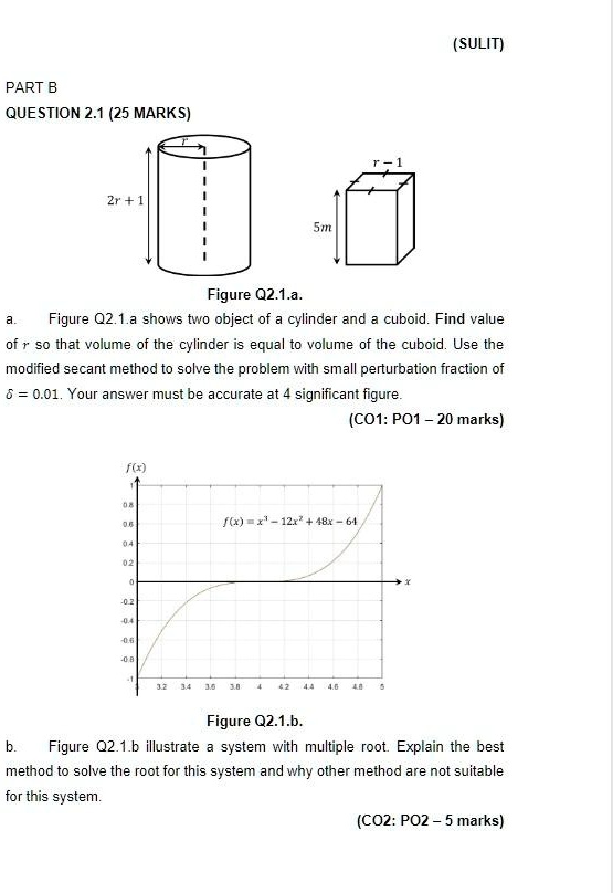 SOLVED:SULIT) PART B QUESTION 2.1 (25 MARKS) 20 + Figure 02.1.a_ Figure ...