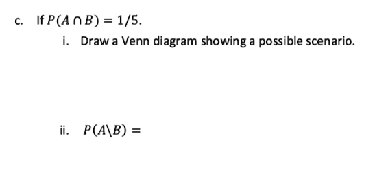 Solved If Panb 15 Draw A Venn Diagram Showing Possible Scenario