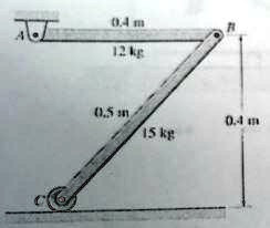 SOLVED: The mechanism consists of two uniform bars and is released from ...