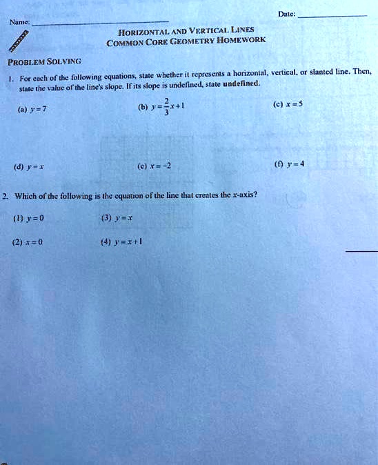 dalc nanic horizontal and vertical lines common coxe geometry homework problem solving represents horizontal vertical slunted hne then for each of the following cquations slate whcther afm t 90529