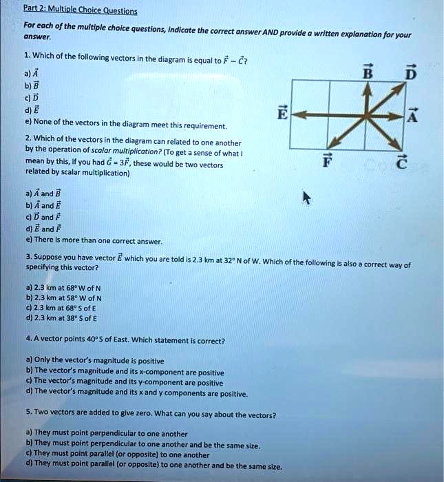 SOLVED: Part 2: Multiple Choice Questions For each of the multiple ...