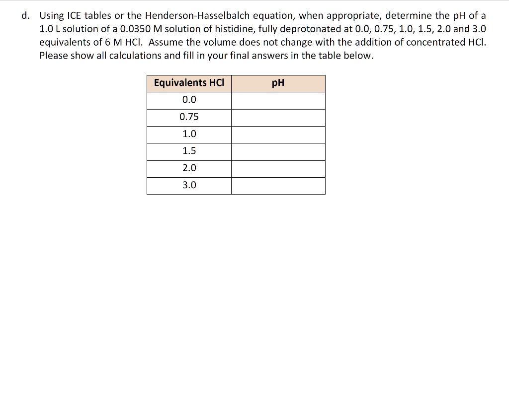 SOLVED Using ICE tables or the HendersonHasselbalch equation, when