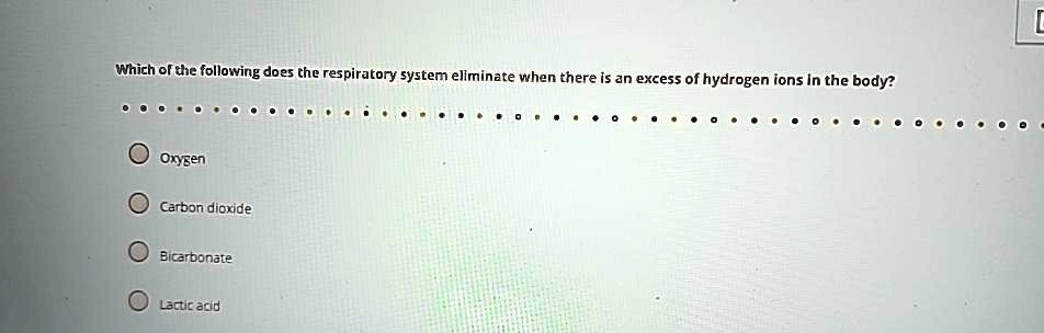 SOLVED: Which of the following does the respiratory system eliminate ...