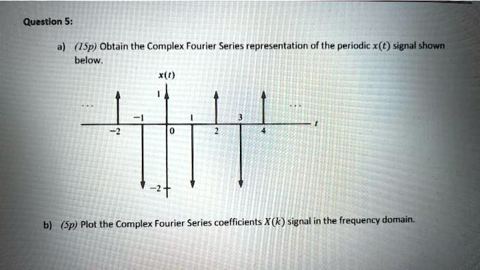 Solved Question 5 A Obtain The Complex Fourier Series Representation