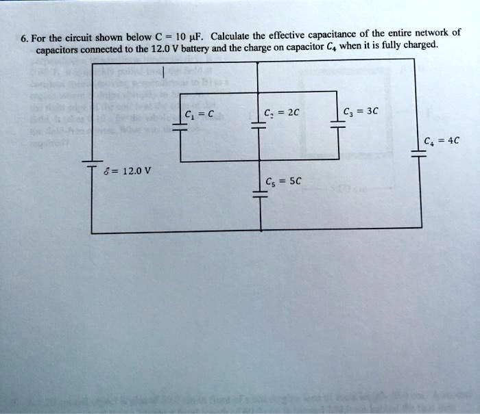 SOLVED6.For the circuit shown below C = 10 uF. Calculate the effective