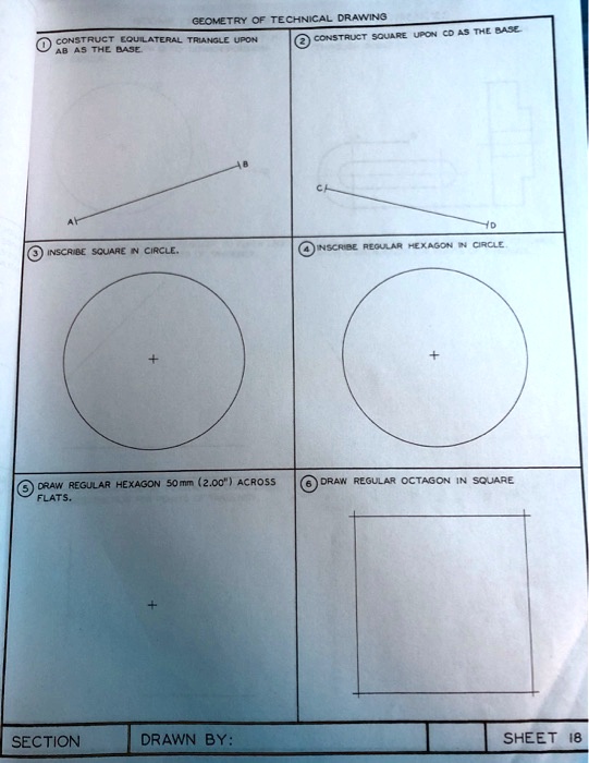 How to Construct an Octagon in a Square - Technical Graphics