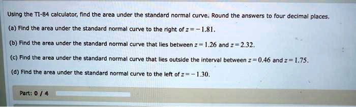 standard normal table ti 84