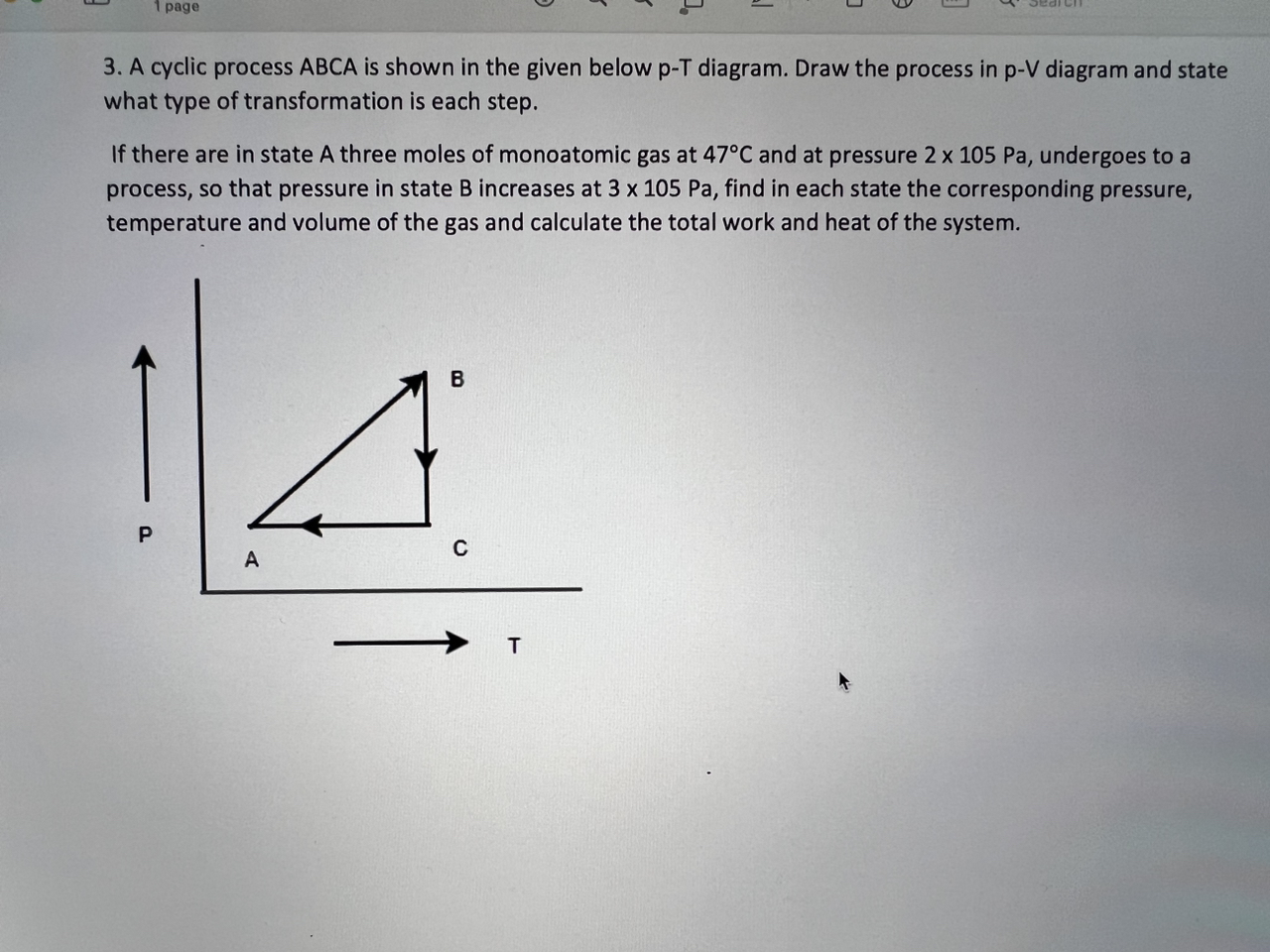 solved-3-a-cyclic-process-abca-is-shown-in-the-given-below-p-t