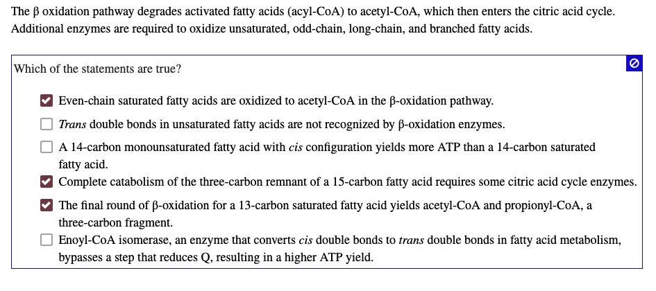 the 8 oxidation pathway degrades activated fatty acids acyl coa acetyl ...