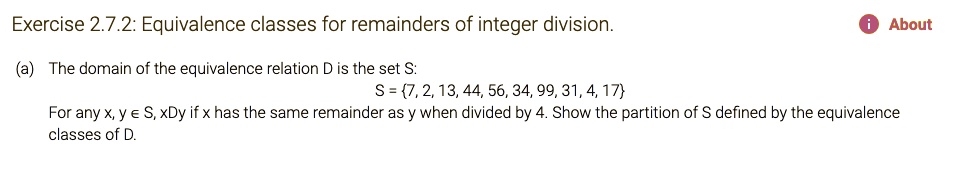 SOLVED Exercise 2 7 2 Equivalence Classes For Remainders Of Integer solved-exercise-2-7-2-equivalence-classes-for-remainders-of-integer
