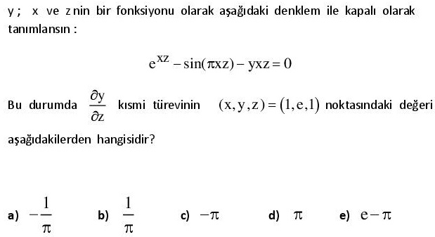 Y ; Ve Znin Bir Fonksiyonu Olarak Asagidaki Denklem I… - SolvedLib