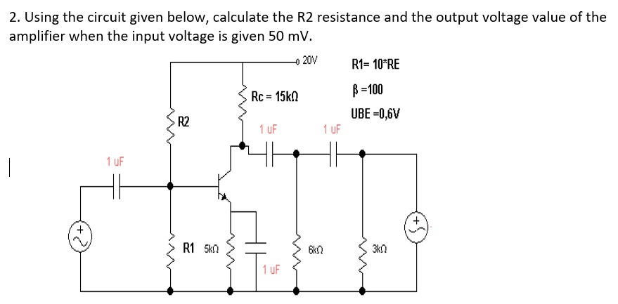 SOLVED: Using the circuit given below, calculate the R2 resistance and ...