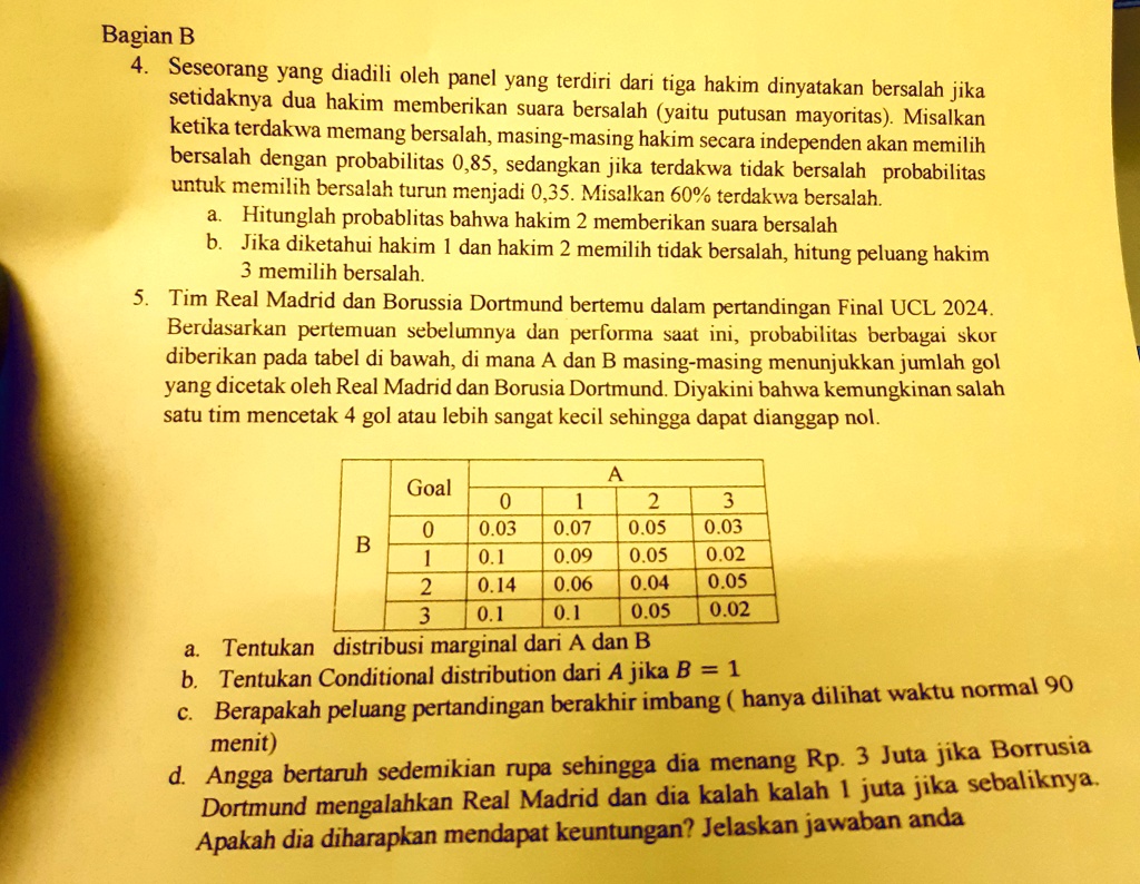 bagian b 4 seseorang yang diadili oleh panel yang terdiri dari tiga hakim dinyatakan bersalah jika setidaknya dua hakim memberikan suara bersalah yaitu putusan mayoritas misalkan ketika terd 68653