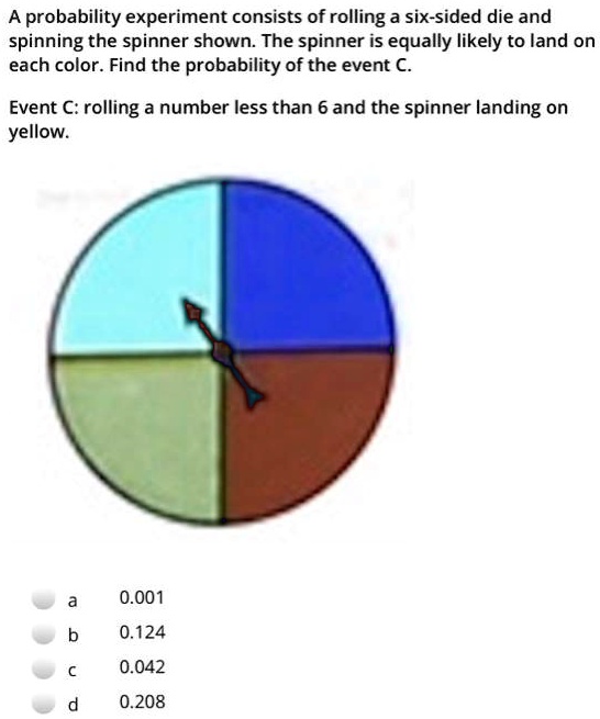 the probability experiment consists