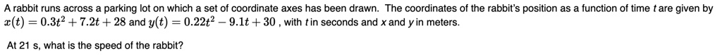 a rabbit runs across parking lot on which set of coordinate axes has ...