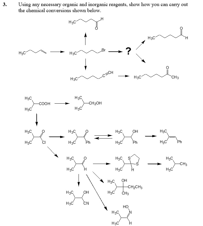 Solvedusing Any Necessaly Organic And Inorganic Reagents Show How You Can Cany Out The 7899