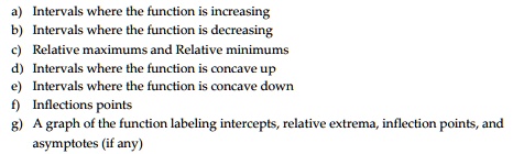 intervals where the function increasing intervals where the function is decreasing relative maximums and relalive minimums intervals where the function anaco intervals where the function con 55909
