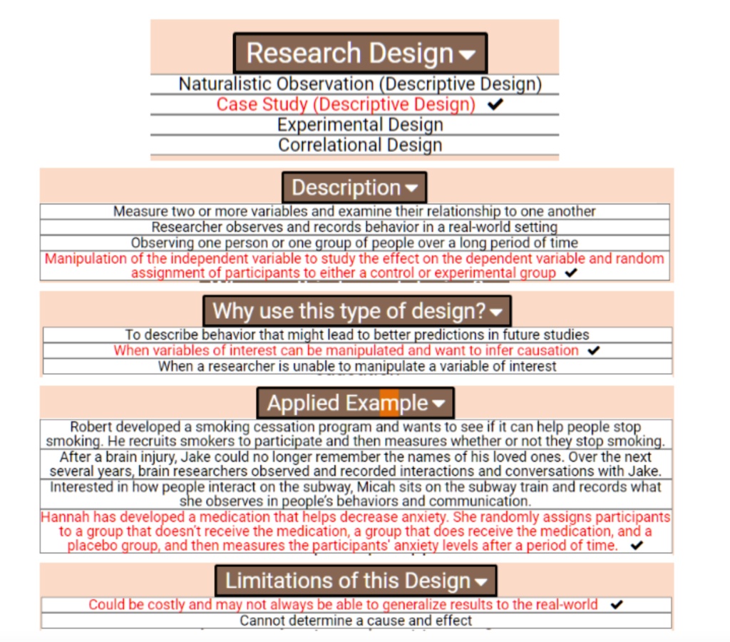 SOLVED Research Design Naturalistic Observation (Descriptive Design