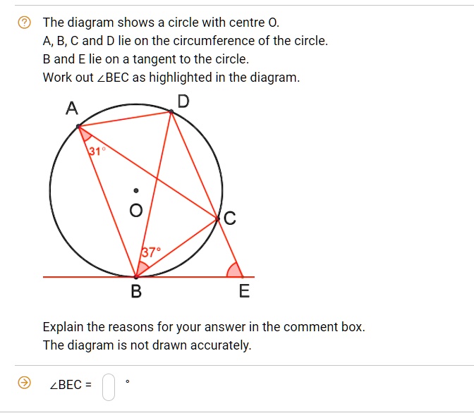 SOLVED: The Diagram Shows A Circle With Center O. A, B, C, And D Lie On ...