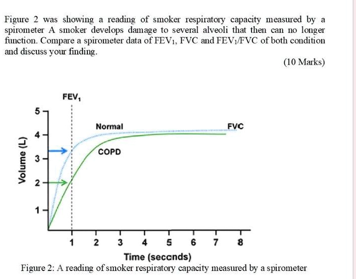 SOLVED Figure 2 shows a reading of a smoker's respiratory capacity