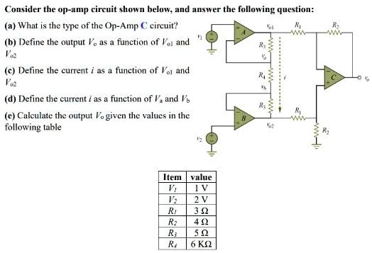 SOLVED: Texts: Consider the op-amp circuit shown below, and answer the ...