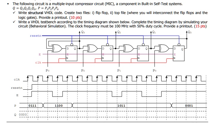 SOLVED: The following circuit is a multiple-input compressor circuit ...