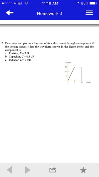 2. Determine and plot as a function of time the current through a ...