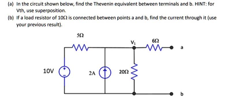 SOLVED: In The Circuit Shown Below, Find The Thevenin Equivalent ...