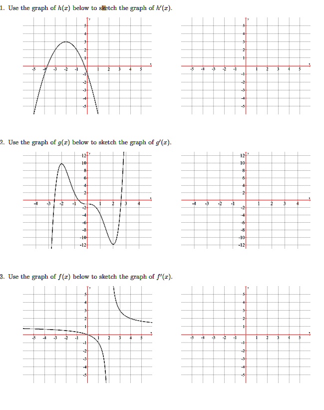 SOLVED: Use the graph of h(r) below to sketch the graph of h'(r) Use ...