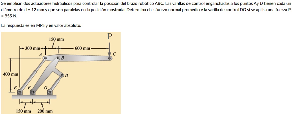 [GET ANSWER] se emplean dos actuadores hidraulicos para controlar la
