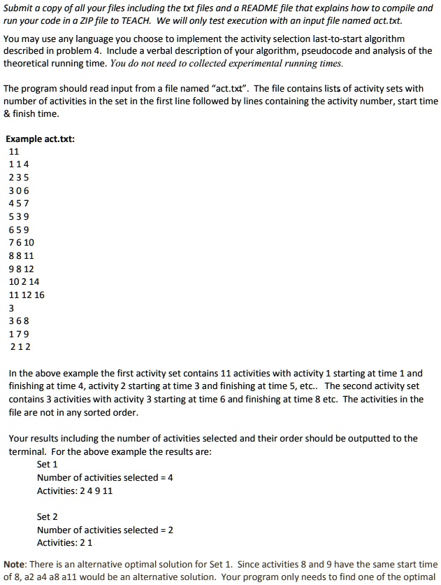 VIDEO solution: Please do in C, C++, or Java Submit a copy of all your ...