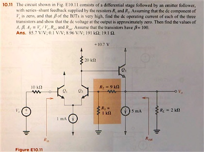 SOLVED: 10.11 The circuit shown in Fig. E10.11 consists of a ...