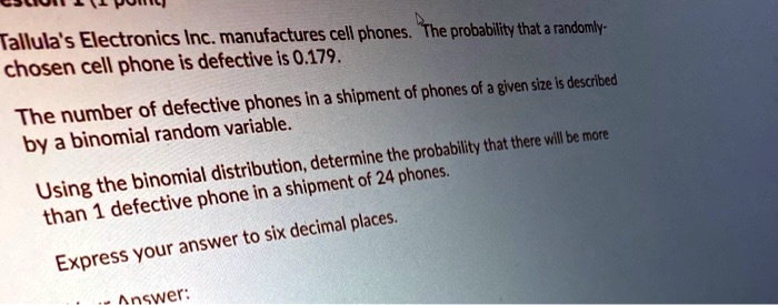 Tallula's Electronics Inc. manufactures cell phones. The probability that a randomly-chosen cell phone is defective is 0.179. The number of defective phones in a shipment of phones of a given size is described by a binomial random variable. Using the binomial distribution, determine the probability that there will be more than 1 defective phone in a shipment of 24 phones. Express your answer to six decimal places.