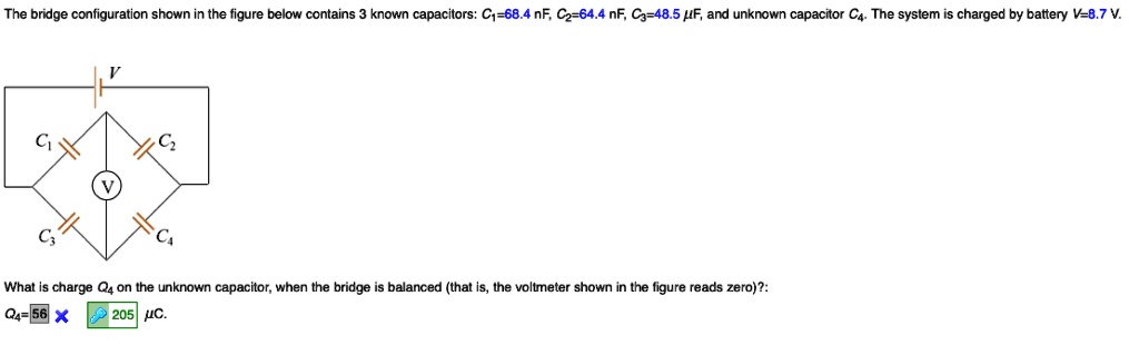 SOLVED: The bridge configuration shown in the figure below contains ...