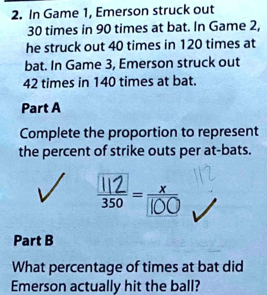 2 In Game 1 Emerson Struck Out 30 Times In 90 Times At Bat In Game 2 He 